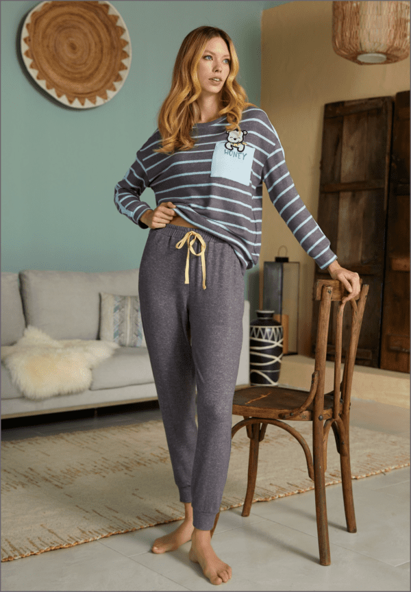 بيجامة 2 قطعة بجيب HONEY