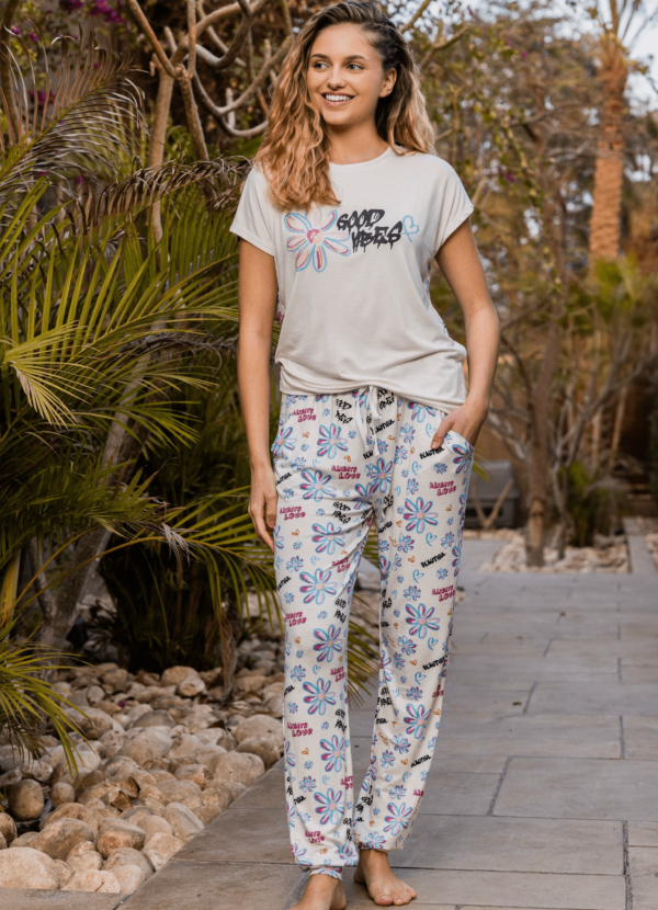 Beautiful flower pajamas