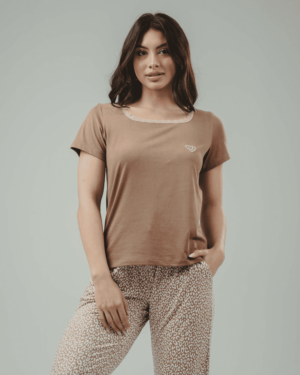 Women’s Vanilla pajamas ” Dark Beige “