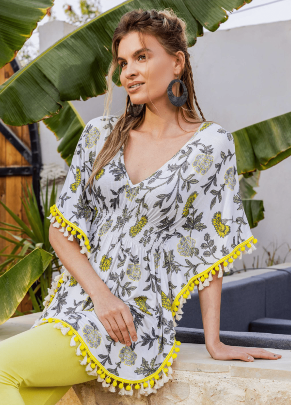 بيجامة بشريط بونبون ملون