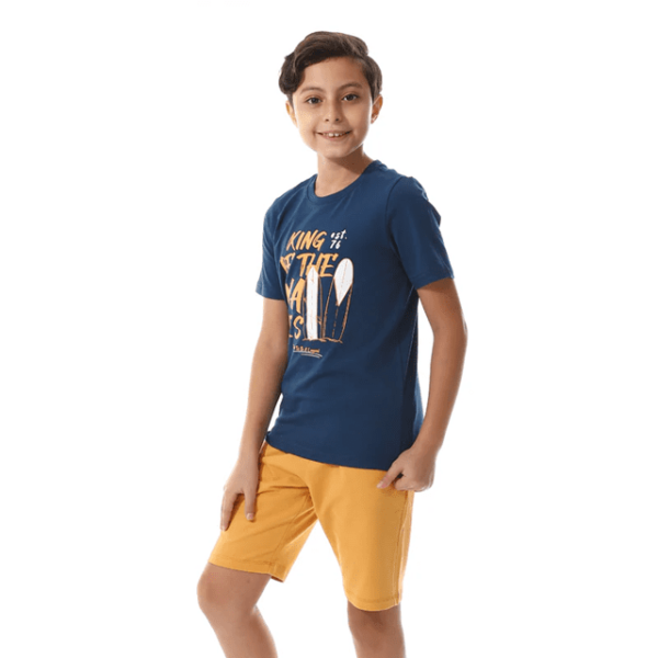 Boy's Summer Pajama - Petroleum