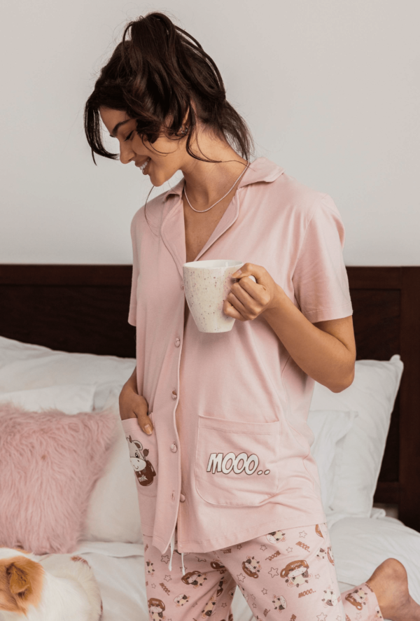 Moo 🐮 pajamas بيجامة زراير