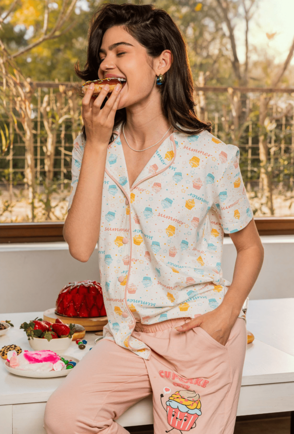 Cupcake 🧁 pajamas بيجامة بزراير