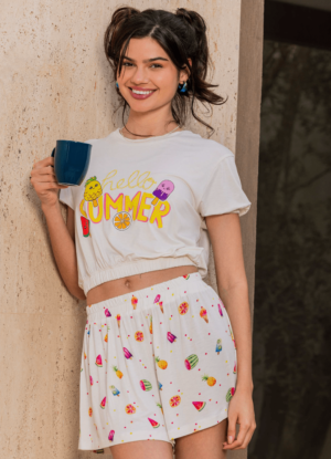 بيجامة شورت Hello Summer