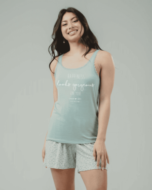 Women’s Vanilla pajamas Short ” Mint Green “