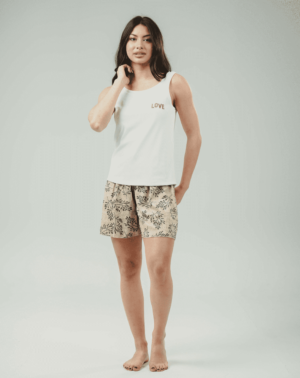 Women’s Vanilla pajamas Short ” OffWhite “
