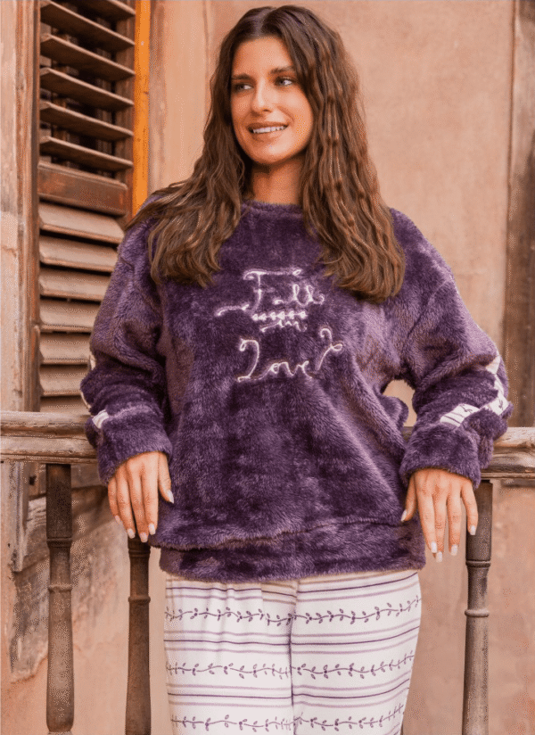 Women’s Printed Polar Fleece Winter Pajama