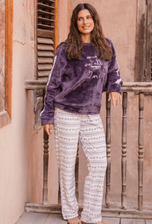 Women’s Printed Polar Fleece Winter Pajama